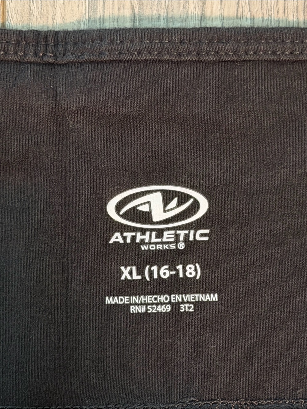 Athletic Works Classic Black Active Leggings - Picture 3 of 5